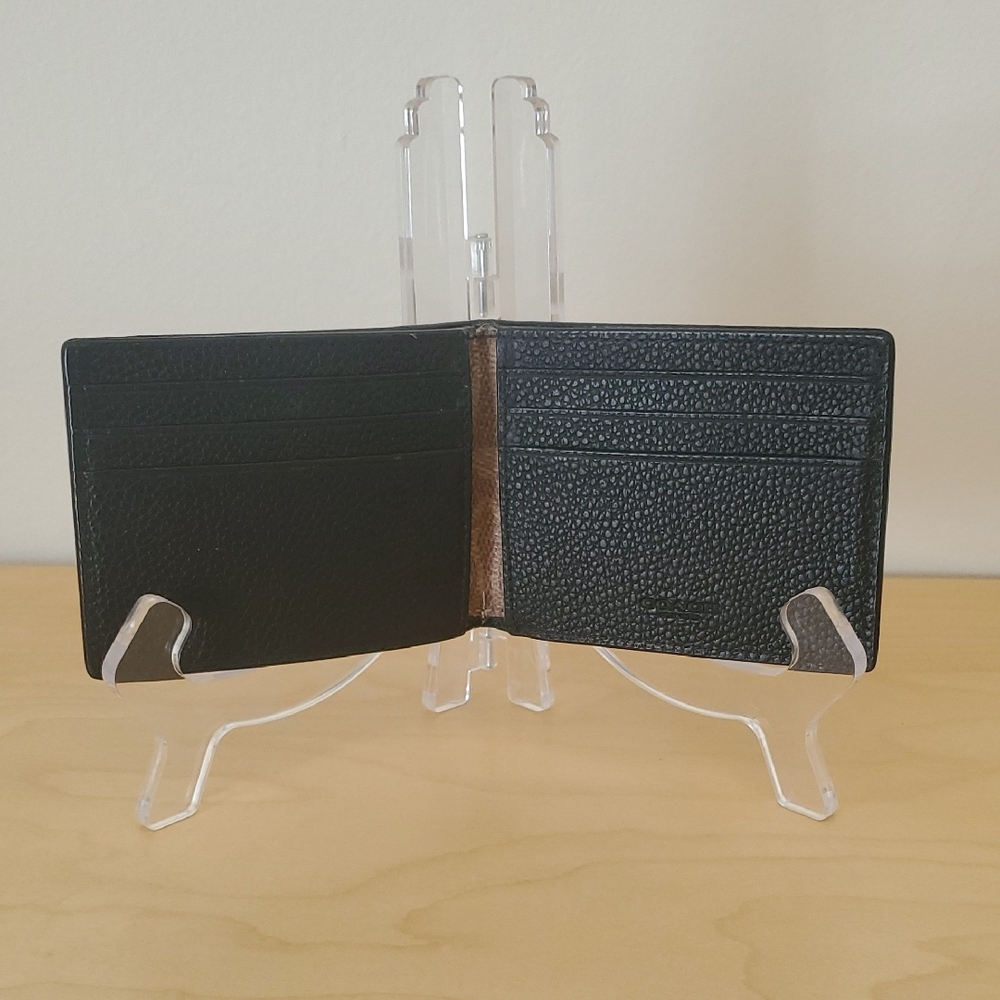 Coach Pebbled Black Leather Wallet - Picture 2 of 12
